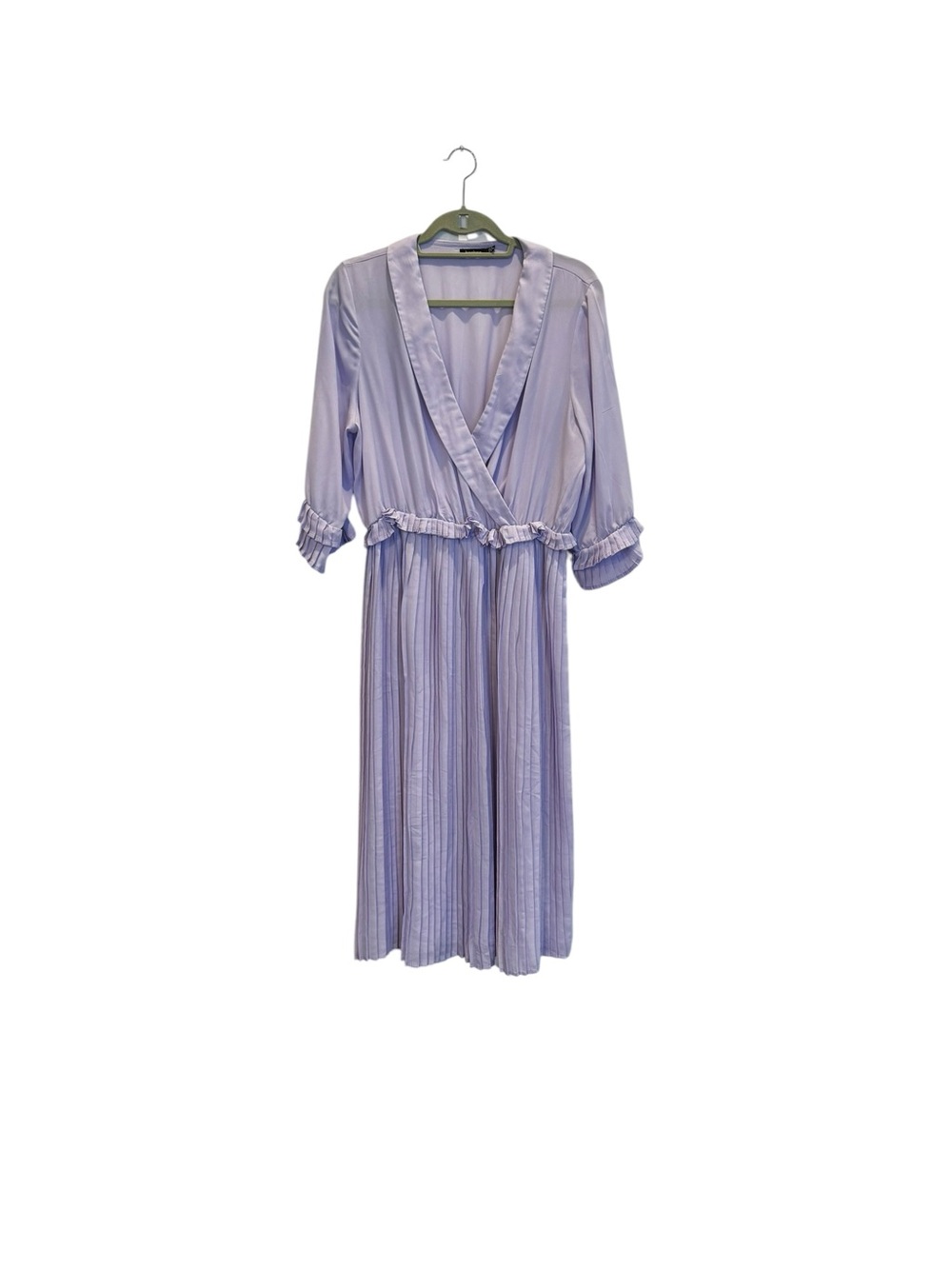 Boohoo Lavender Midi Wrap Dress Size 12